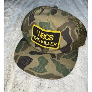 Vintage Camo “The Killer” Snapback Trucker Logo Cap Hat Mesh back WBCS